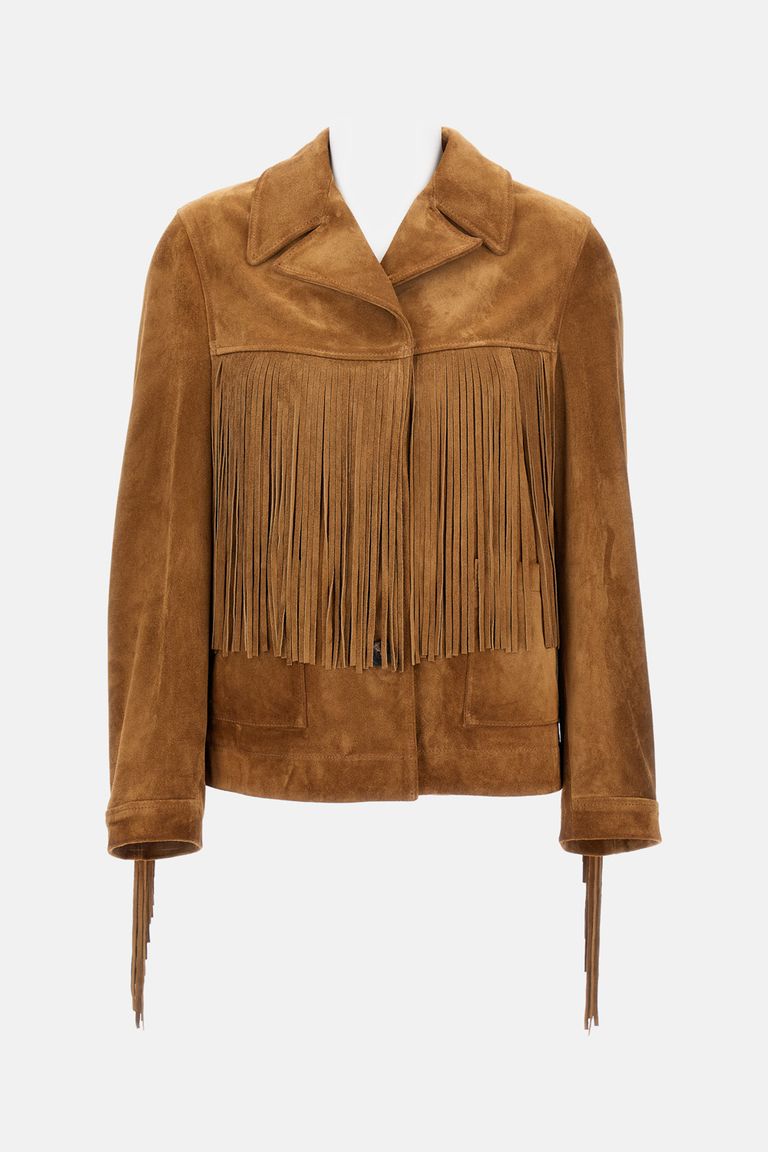 Golden Goose Women Olinda Fringed Jacket In Brown