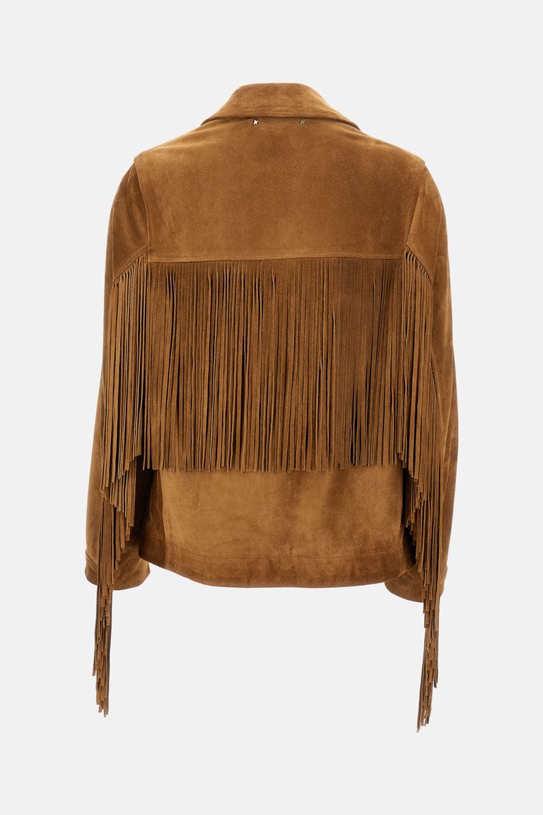 Golden Goose Women Olinda Fringed Jacket In Brown