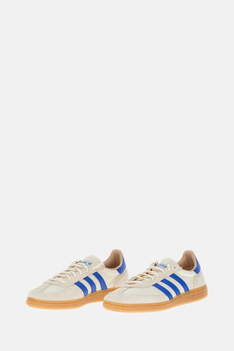 Adidas Originals Handball Spezial Leather-trimmed Mesh And Suede Sneakers In Neutral