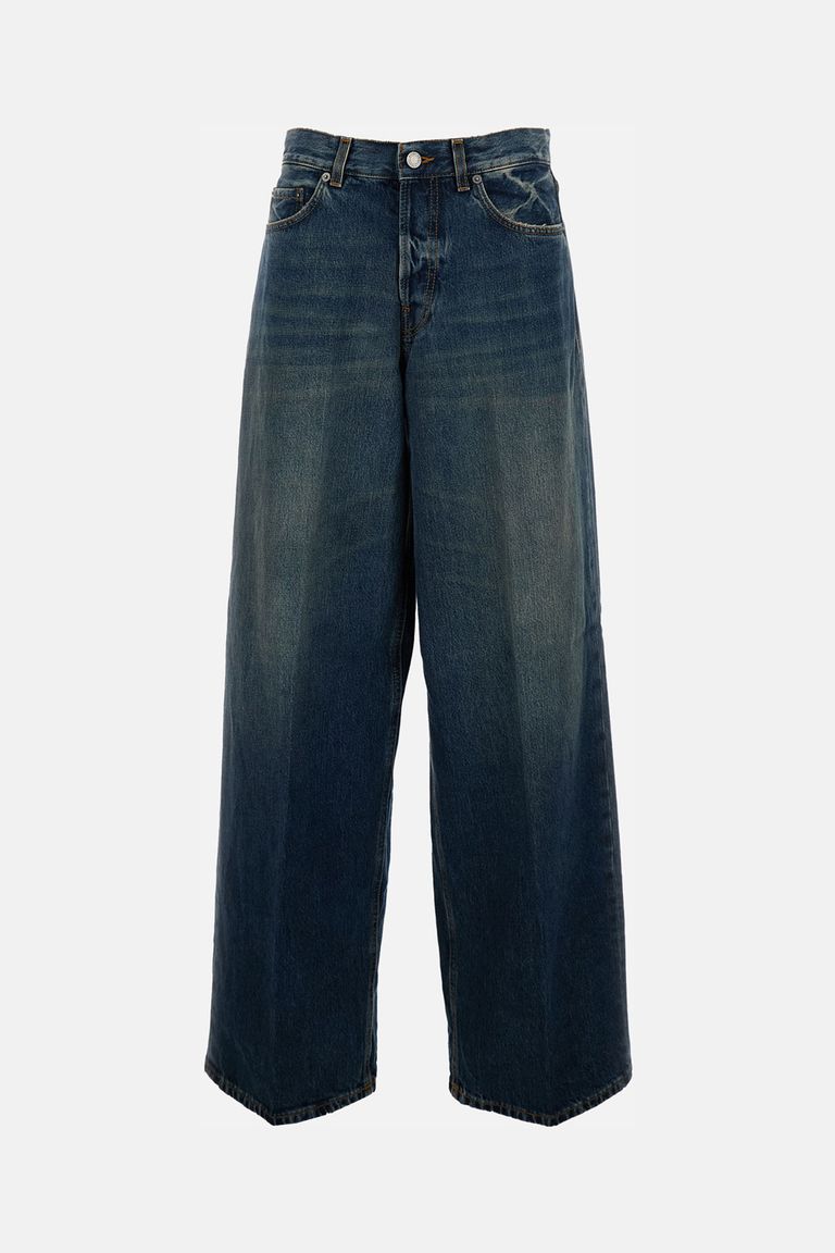 Haikure 'bethany' Blue Jeans With Logo Patch On The Rear In Blue
