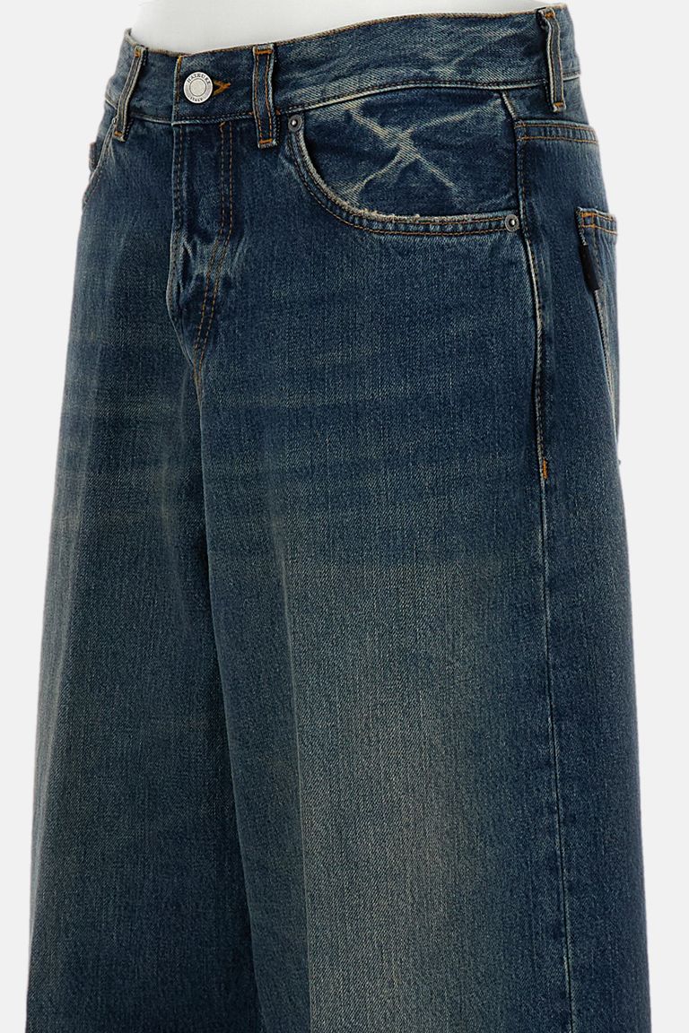 Haikure 'bethany' Blue Jeans With Logo Patch On The Rear In Blue