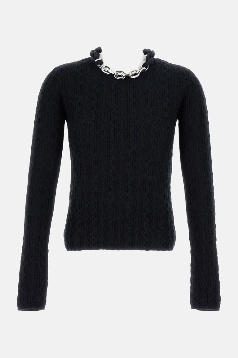Rabanne Chain-detail Sweater In Black