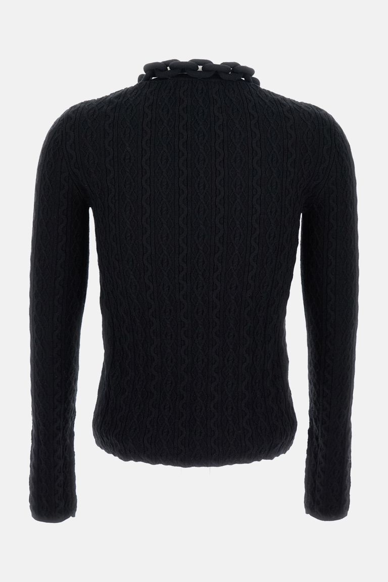 Rabanne Chain-detail Sweater In Black