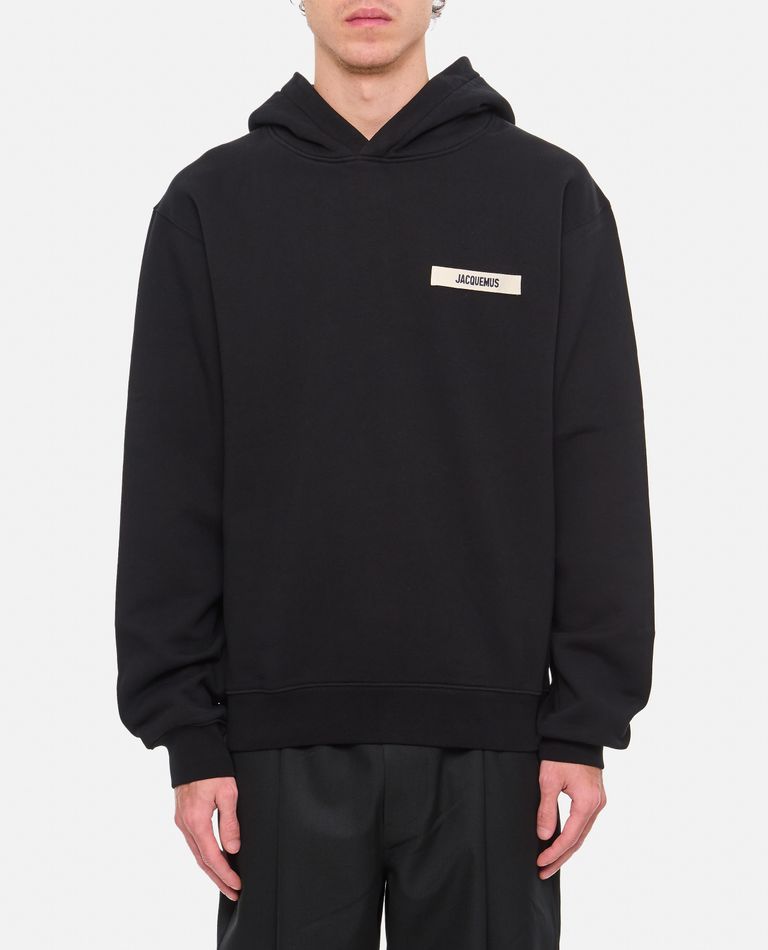 Jacquemus Gros-grain Hoodie In Black
