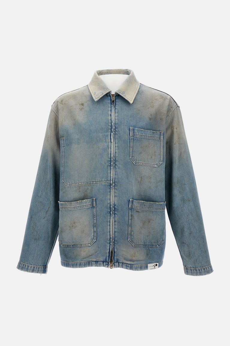 Golden Goose 'mackenzie' Denim Jacket Featuring Faded Effect In Blue
