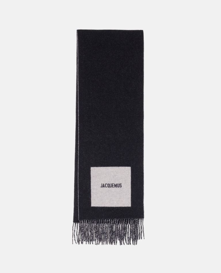 Jacquemus Lecharpe Rond Carre Scarf In Black