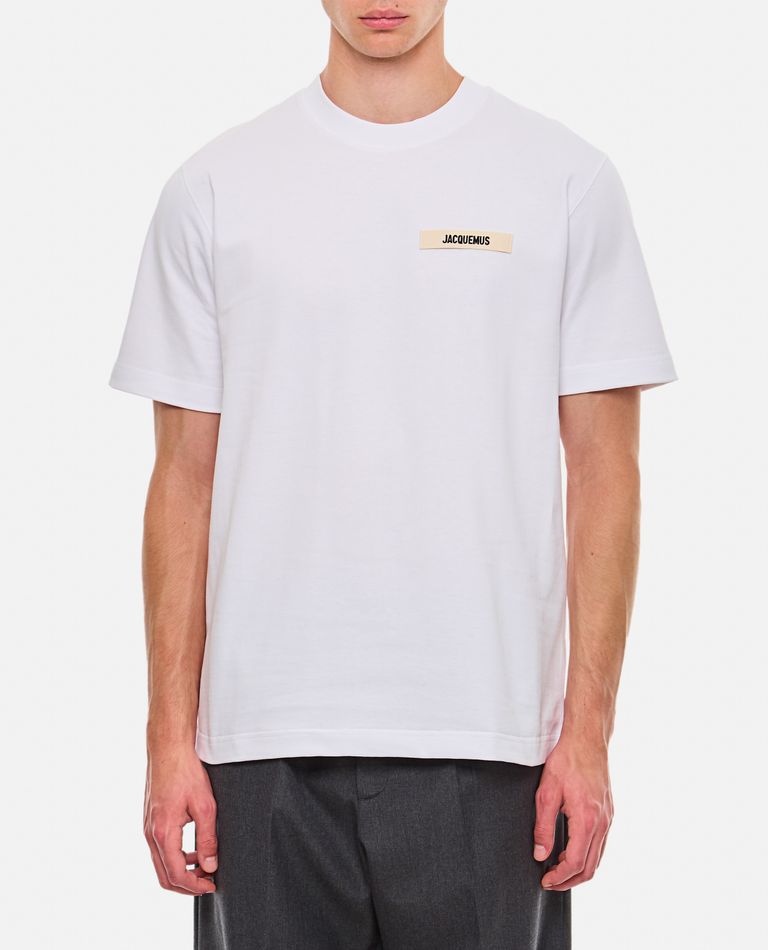 Tシャツ・カットソー JACQUEMUS LE TSHIRT GROS GRAIN ML (TSM00570AJ0 0226100) Jacquemus The Gros Grain T-shirt | White | FARFETCH