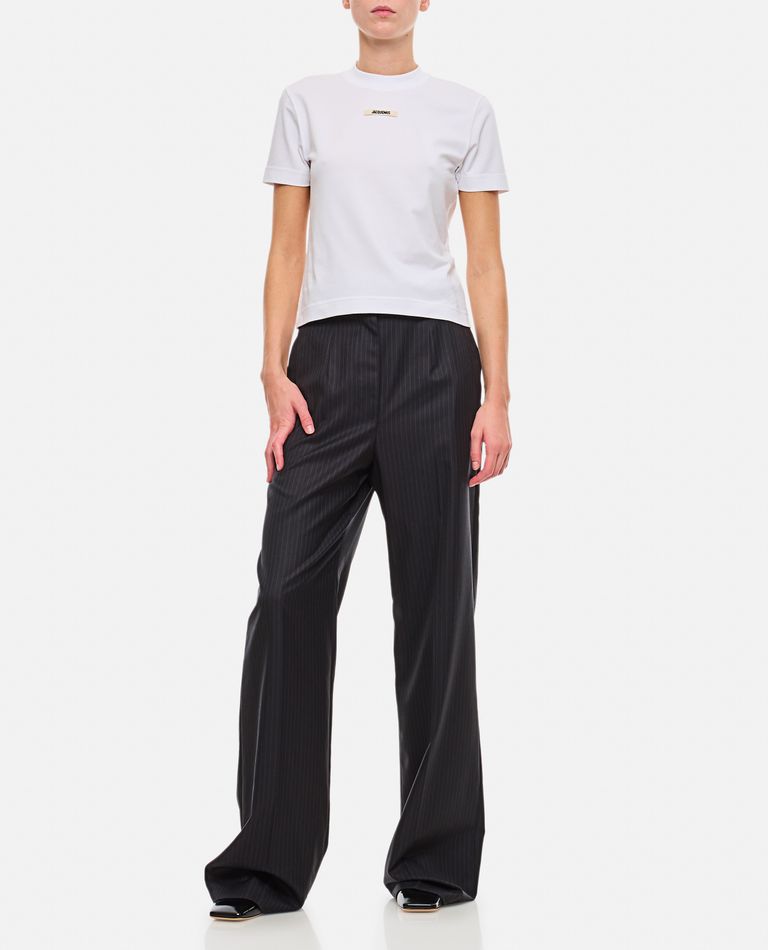 tシャツ LE TSHIRT GROS GRAIN レディース Jacquemus Le Tshirt Gros Grain - Black | 241JS1332031990BLACK