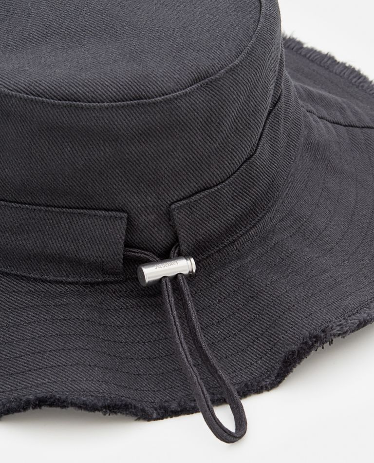 Jacquemus Le Bob Artichaut Cotton Hat In Black