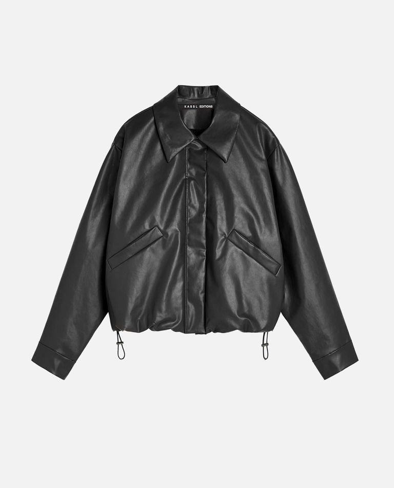 Kassl Editions Black Short Bomber Jacket