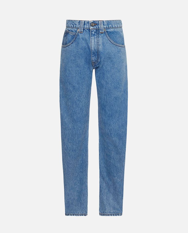 Jw Anderson Twisted Slim Leg Jeans In Blue