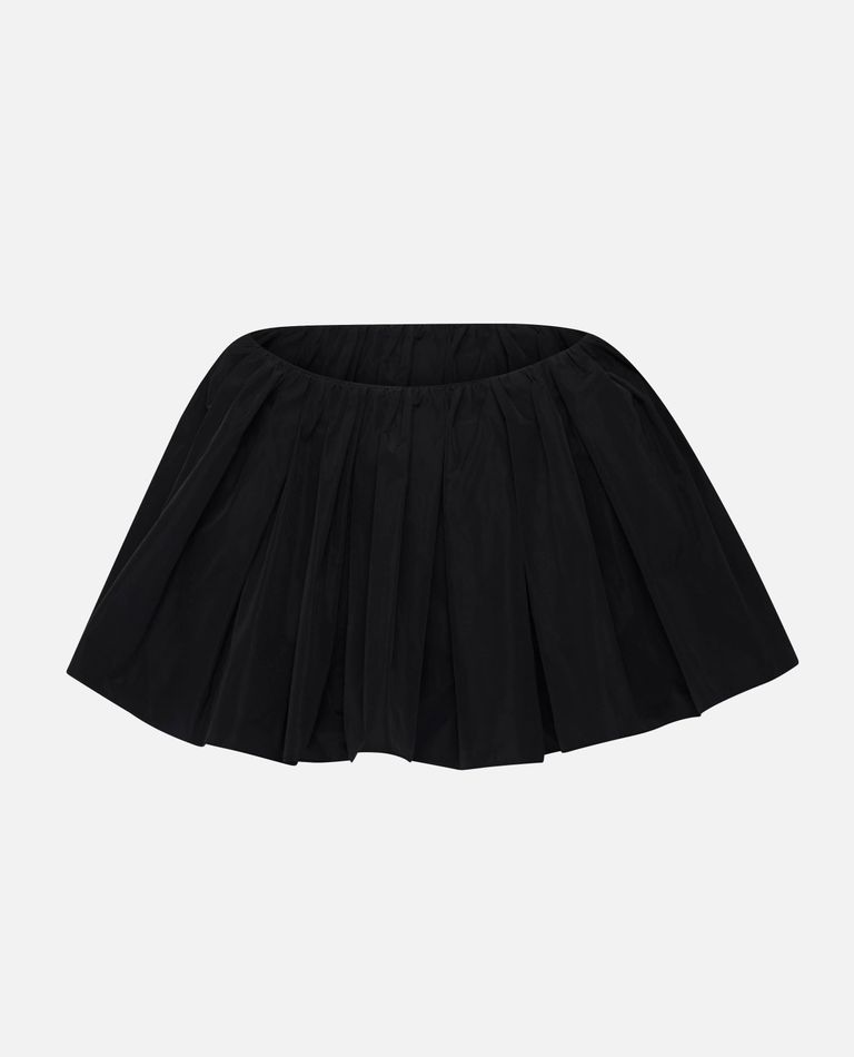 Jw Anderson Memory Gathered Taffeta Mini Skort In Black