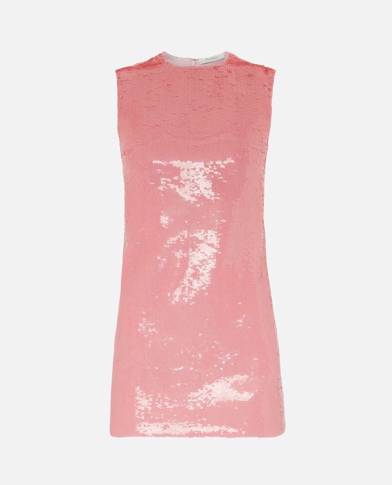Jw Anderson Women Embellished Cotton Mini Dress In Pink