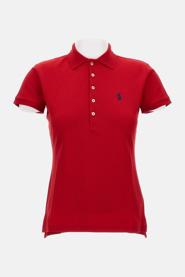 Polo Ralph Lauren 'julie' Red Polo Shirt With Classic Collar And Pony Embroidery On The Front In Red