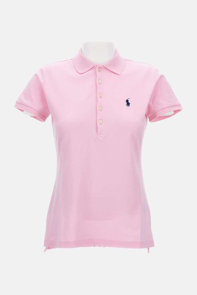 Polo Ralph Lauren 'julie' Pink Polo Shirt With Classic Collar And Pony Embroidery On The Front In Pink