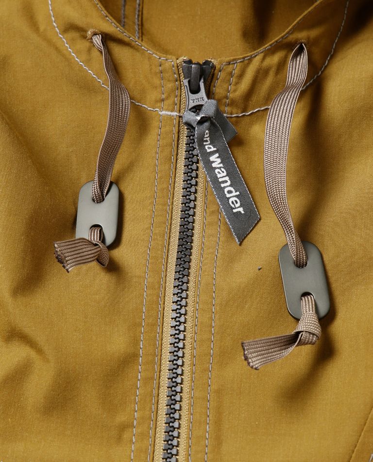And Wander Aramid Hoodie With Zip Closure In Brown