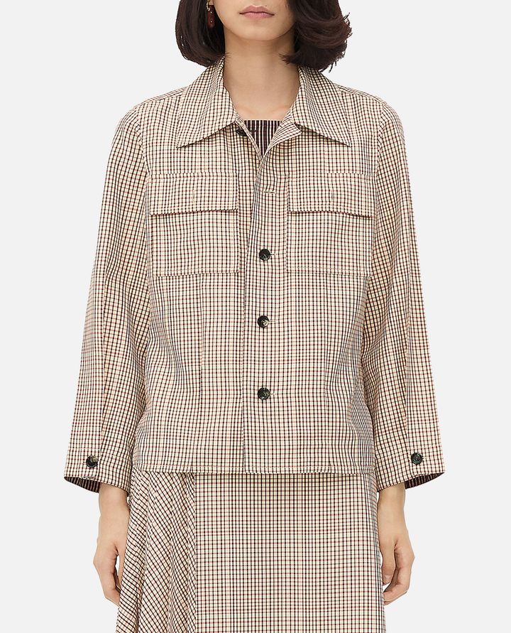 Bottega Veneta - CAMICIA MINI CHECK TECH VISCOSE_1