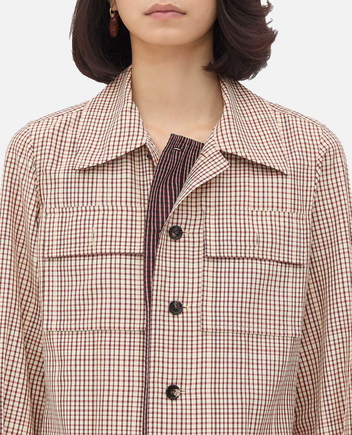 Bottega Veneta - CAMICIA MINI CHECK TECH VISCOSE_4