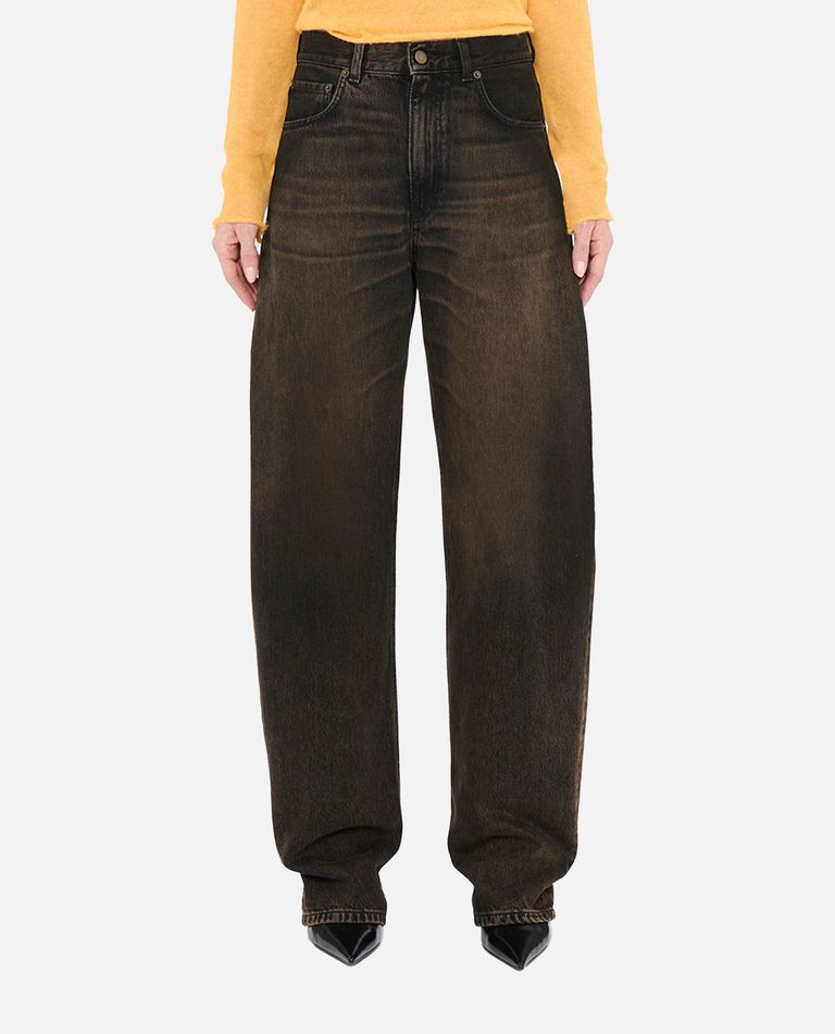 Haikure Multi-pocket Jeans In Brown