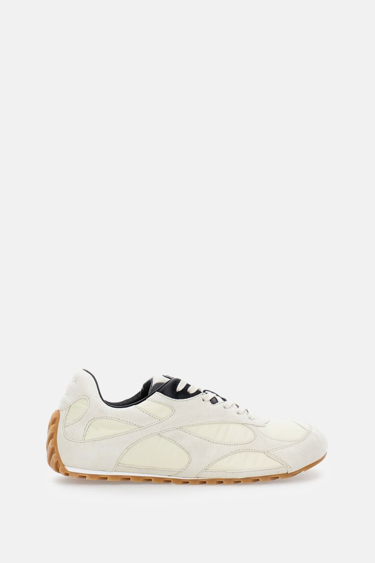 スニーカー Bottega Veneta White Canvas Summer Sneakers Bottega Veneta Summer Canvas Leather High-Top Sneakers