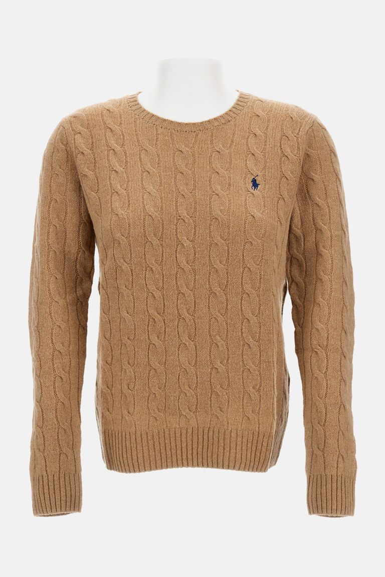 Polo Ralph Lauren Cable-knit Cashmere Blend Sweater With Logo Embroidery