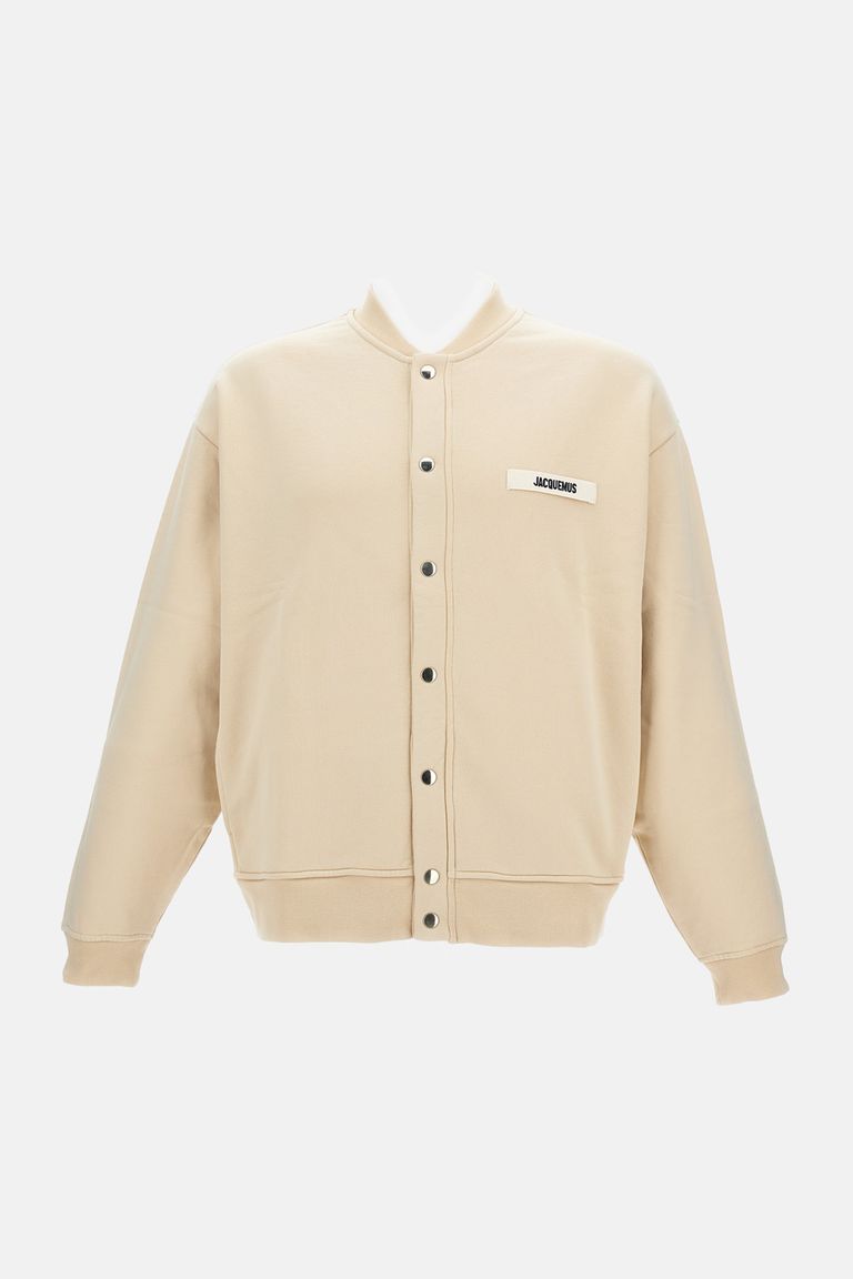 Jacquemus The Gros Grain Button-fastening Logo-plaque Cardigan In Yellow