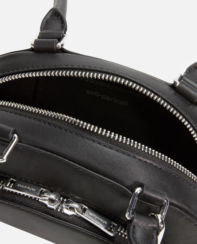 ショルダーバッグ・ポシェット SELF PORTRAIT Women Shoulder Bags PF24311B 52588 BLACK Black Black Leather Baguette Bag – self-portrait-US