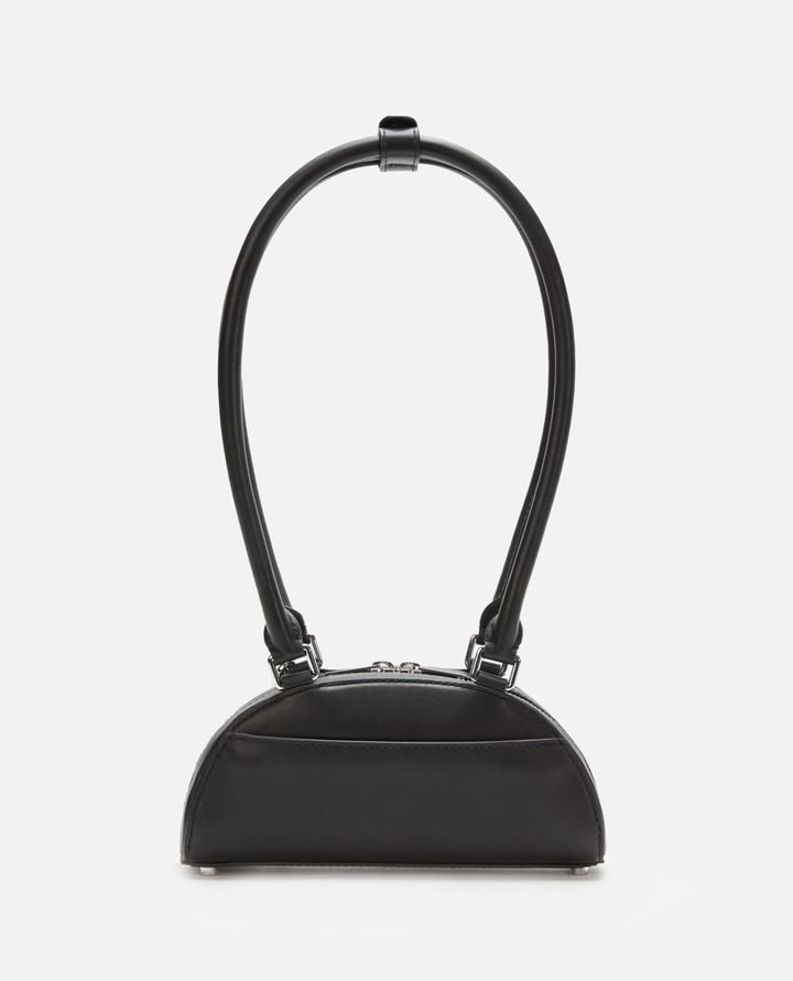 Self-Portrait - BLACK LEATHER MINI SHOULDER BAG WITH CHARM_4