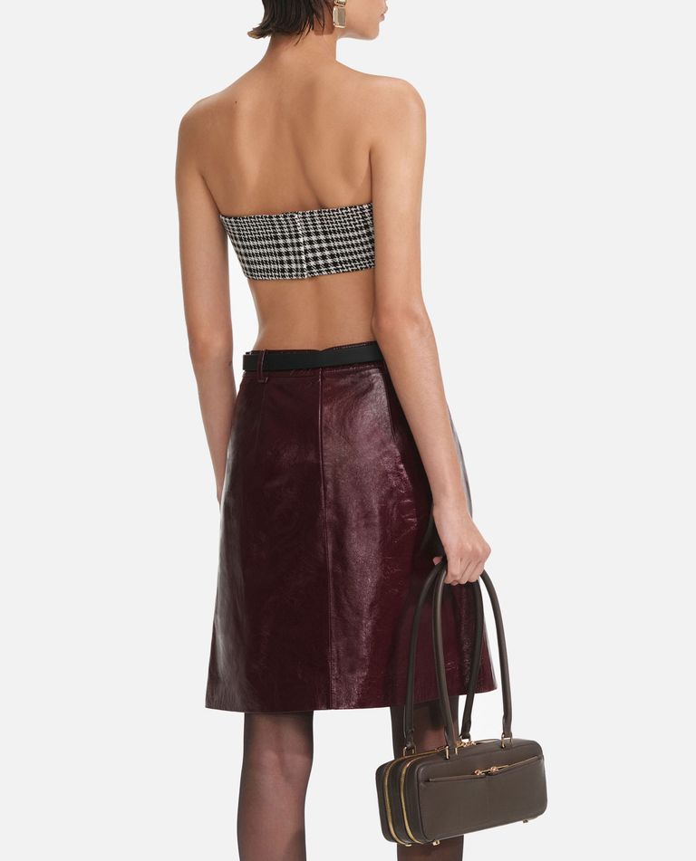 ミニスカート SELF PORTRAIT BURGUNDY LEATHER MINI SKIRT BURGUNDY LEATHER MINI SKIRT for Women - Self-Portrait | Biffi