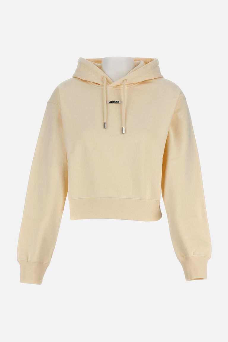 Jacquemus Light Gros Grain Hooded Sweatshirt In Neutral