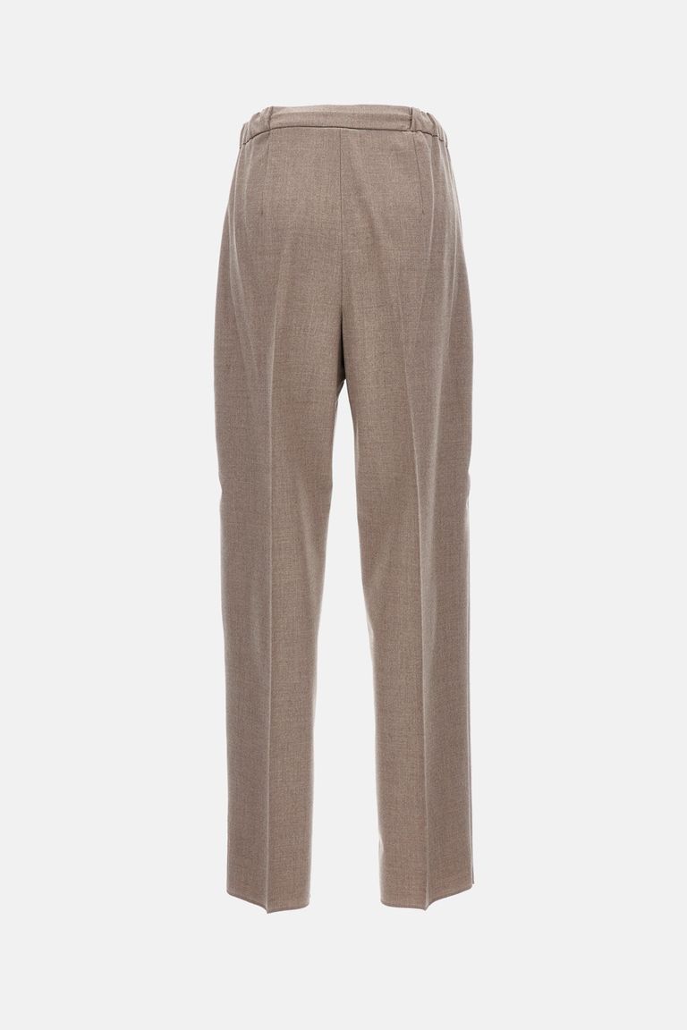 Max Mara Dove Grey Cashmere Trousers In Brown
