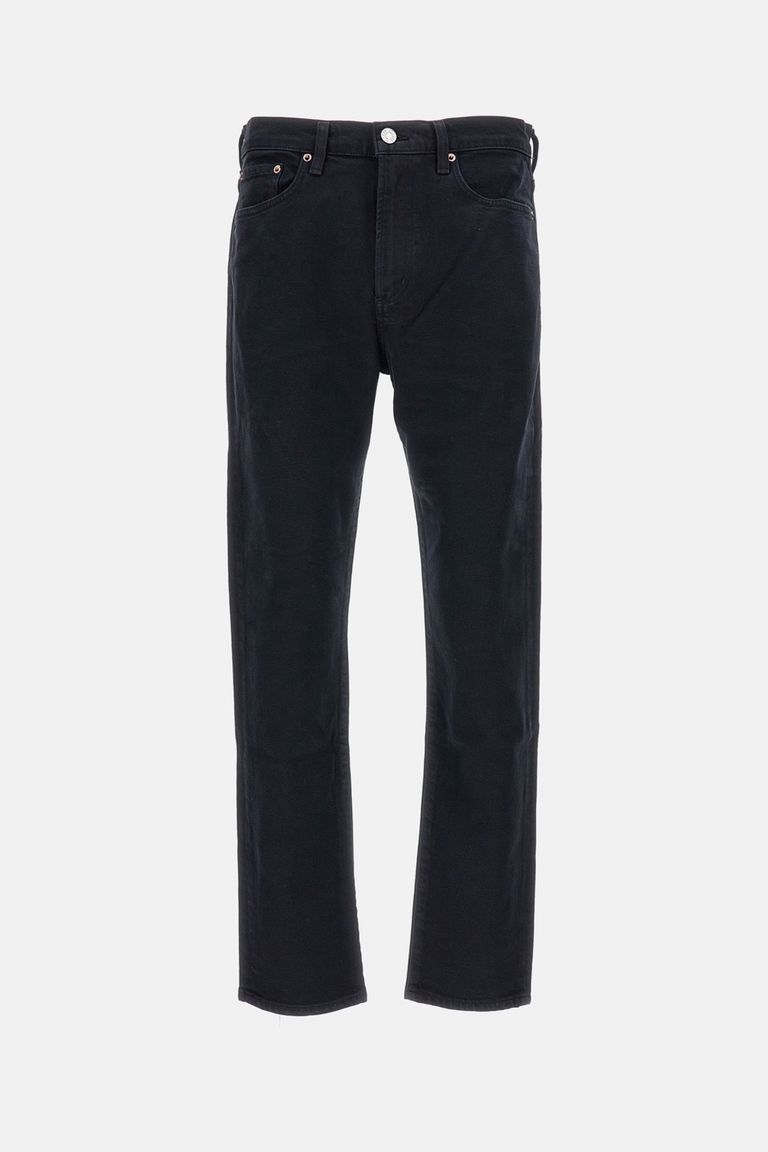 Agolde Crushed Wash Curtis Jeans In In Black