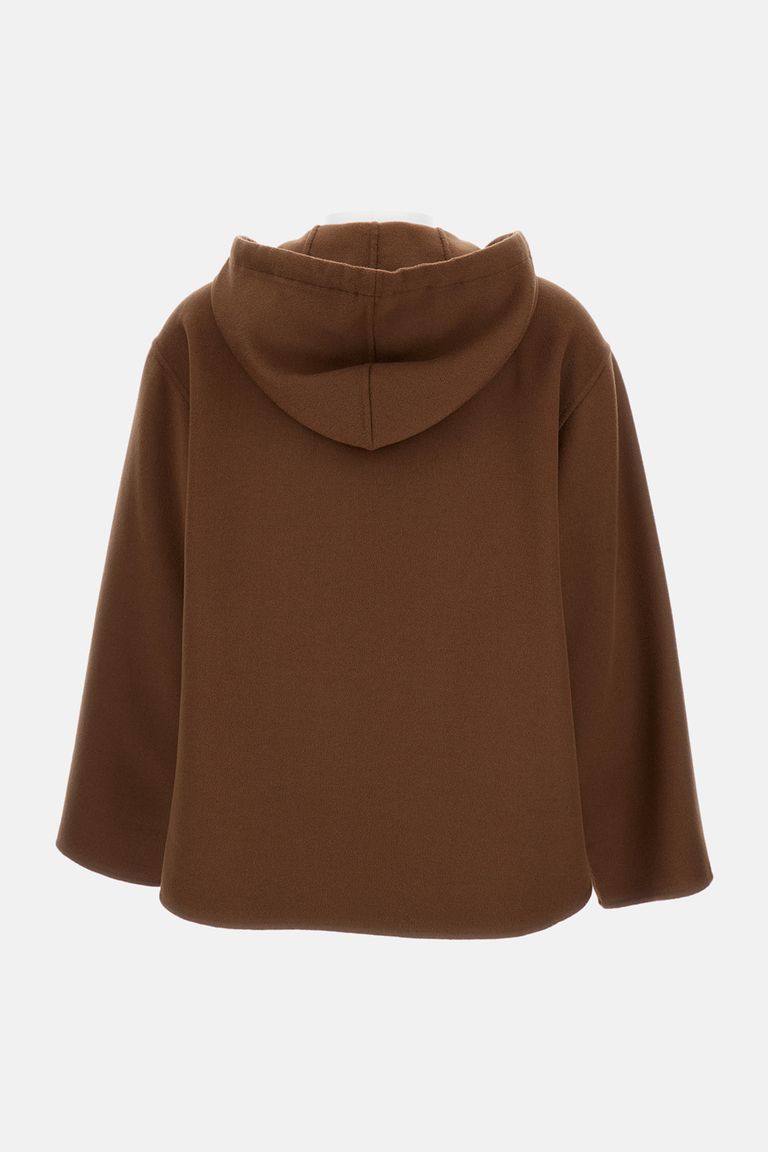 Max Mara Mina Wool And Silk Mix Jacket In Brown