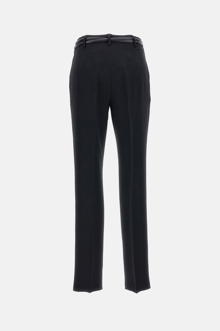 Max Mara Straight Casual Pants In Black