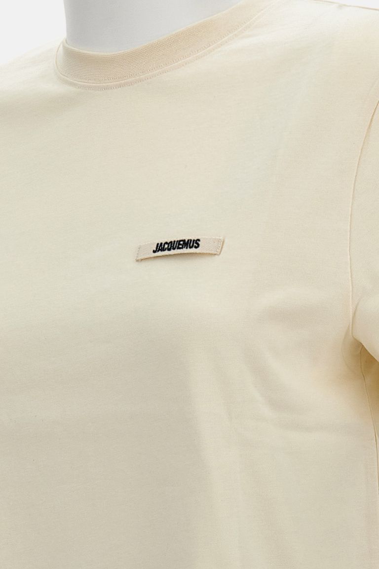 Jacquemus Le Tshirt Gros Grain Short Sleeve In Neutral
