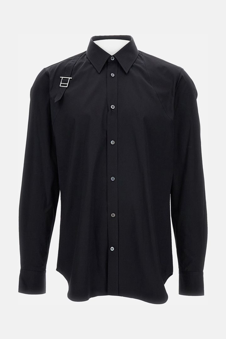 Alexander McQueen - CAMICIA CON FIBBIA ARGENTO_1