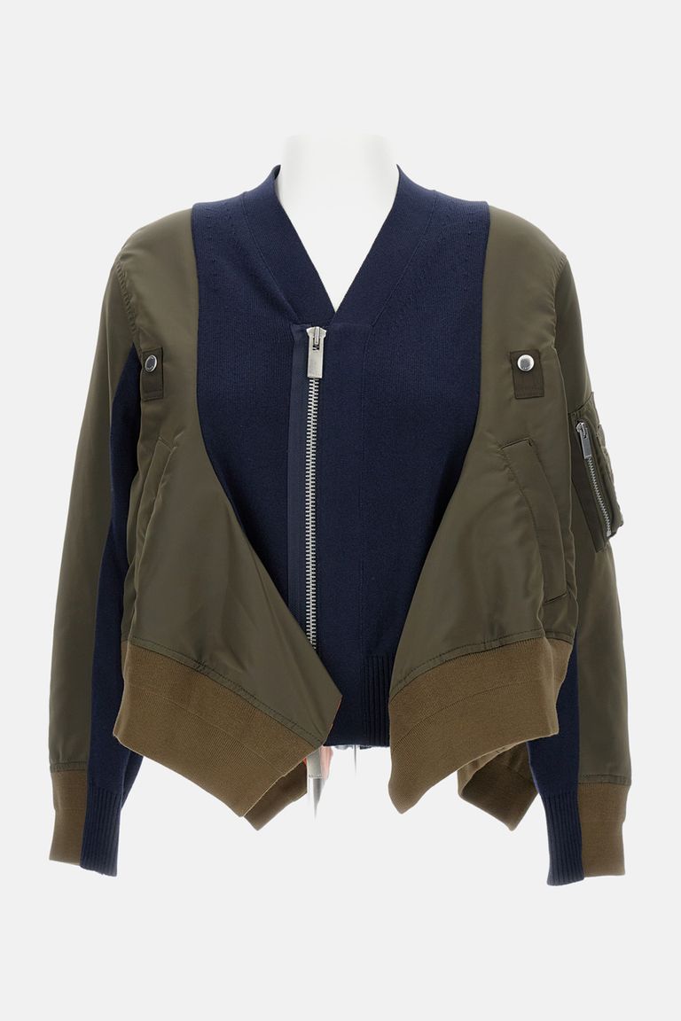 NYLON TWILL HOODIE VEST for Women - Sacai sale | Biffi