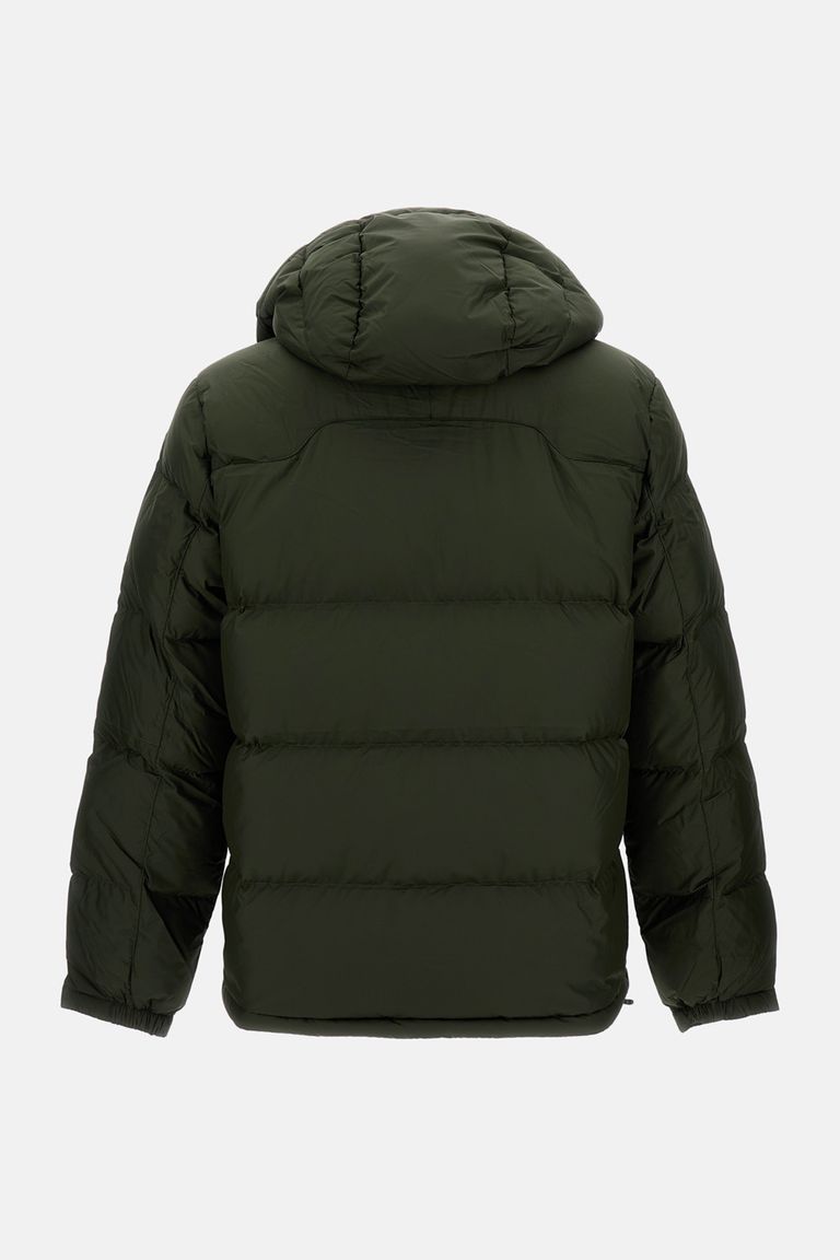 Polo Ralph Lauren Logo Embroidered Hooded Down Jacket In Green