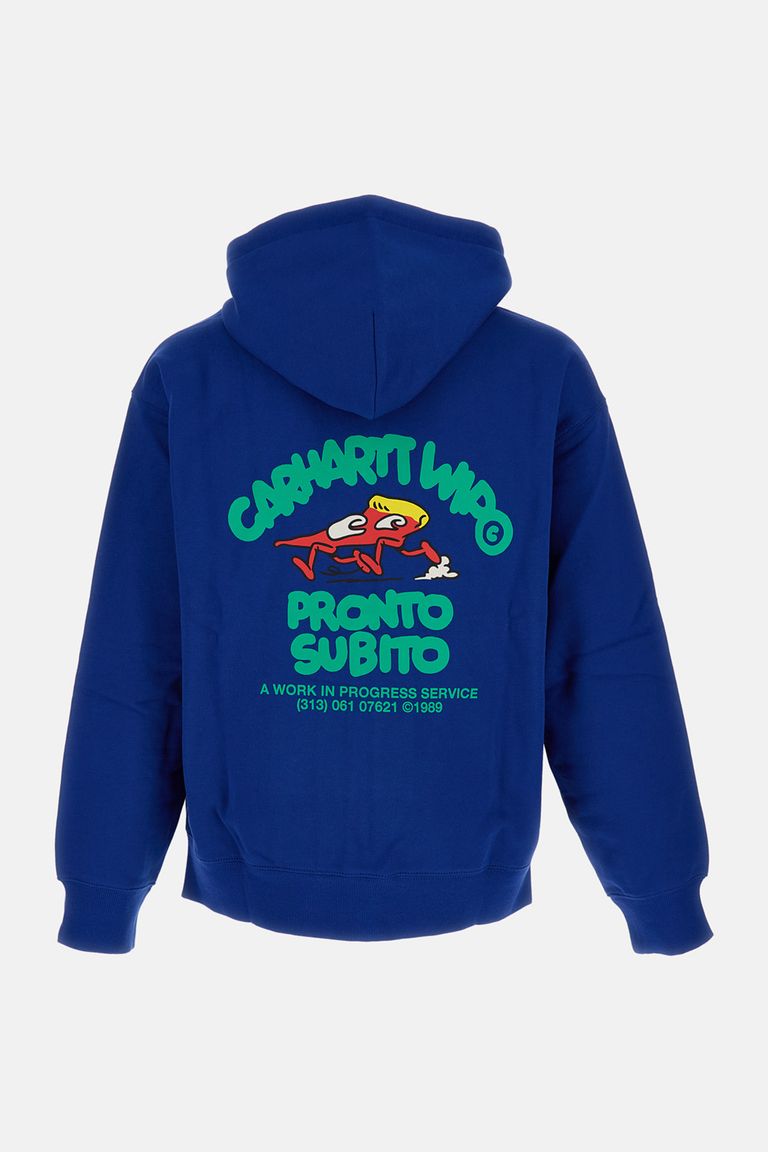 Carhartt Hooded Pronto Sweat Jacket Sweatshirt Blue In Blue