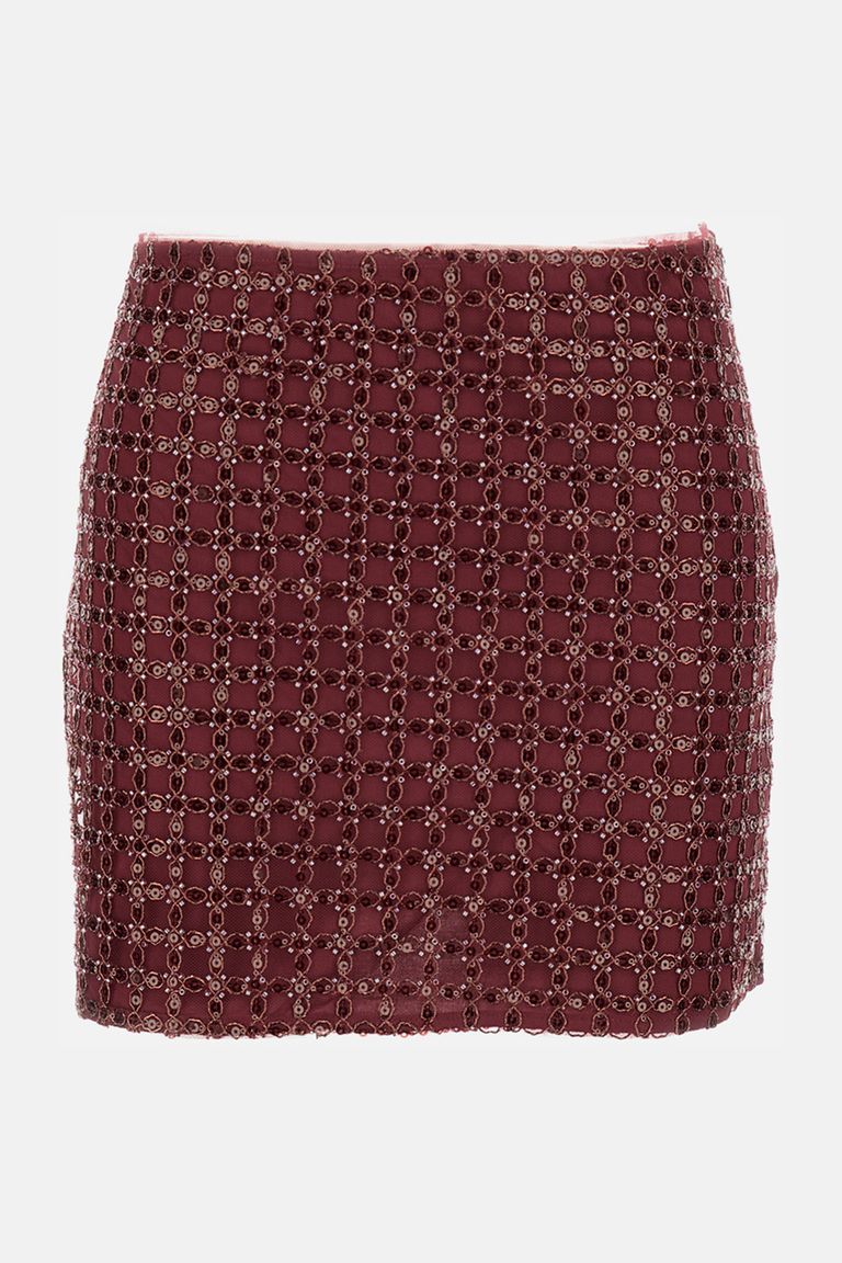 Rotate Birger Christensen Midi Skirt In Red