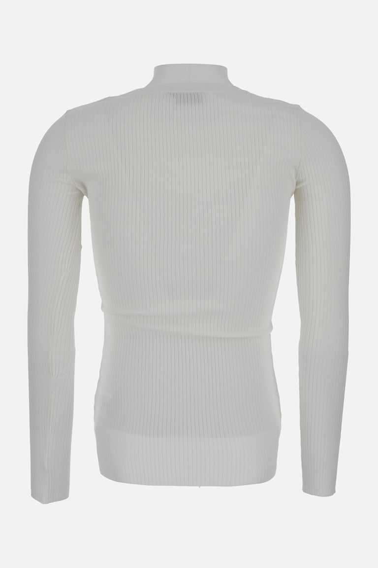 Elisabetta Franchi Knitted Sweater In White