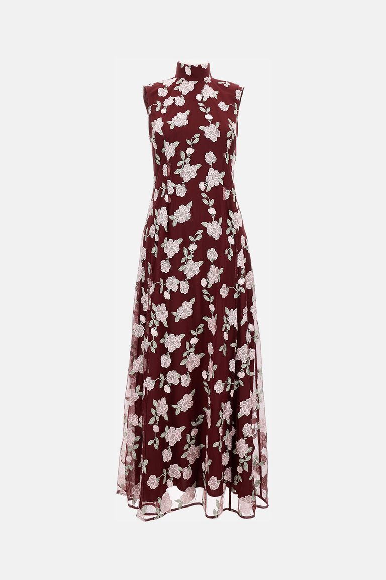 Rotate Birger Christensen Rotate Sleeveless Maxi Dress In Red