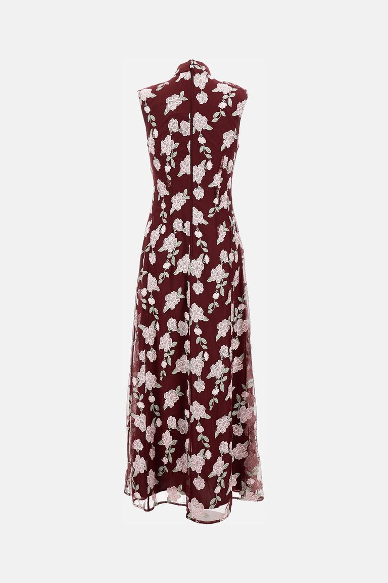 Rotate Birger Christensen Rotate Sleeveless Maxi Dress In Red