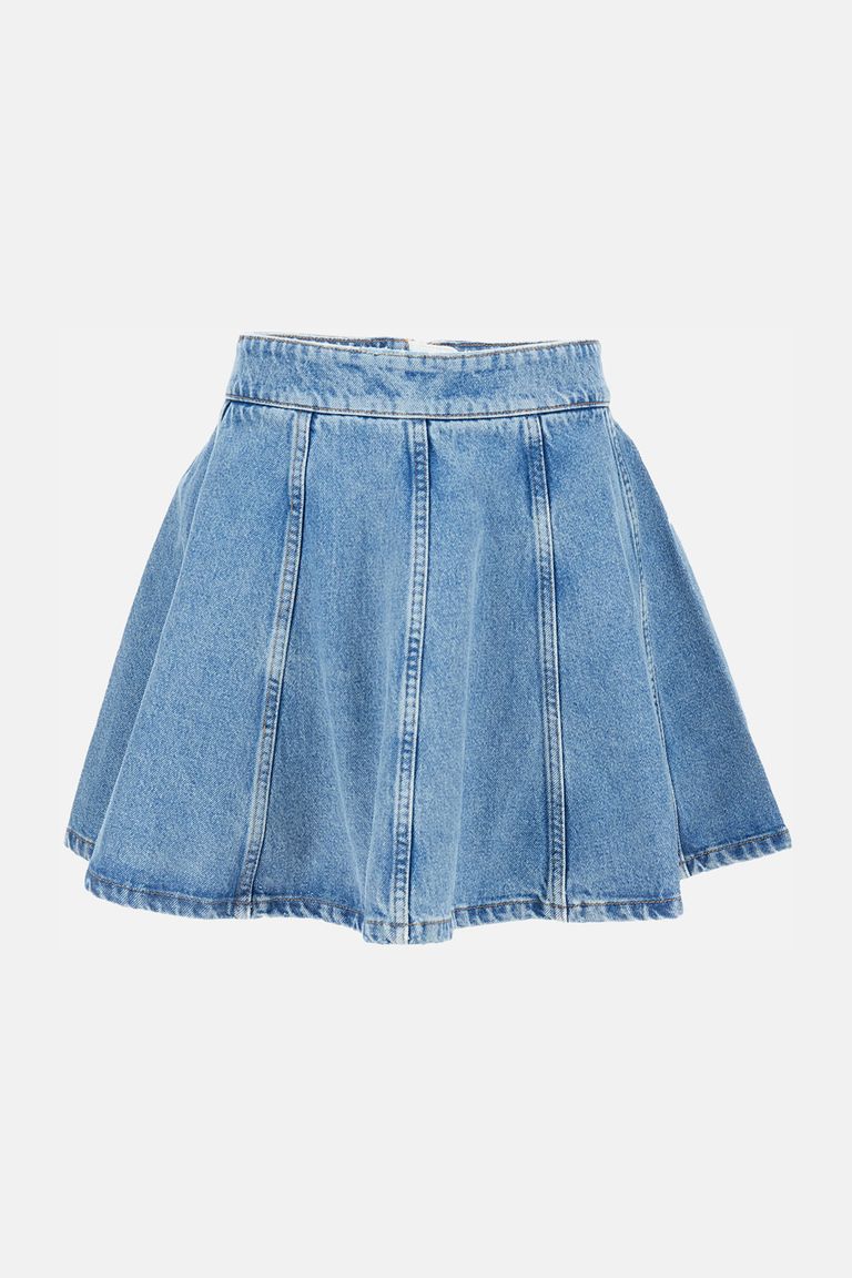 Rotate Birger Christensen Denim Skirt In Blue