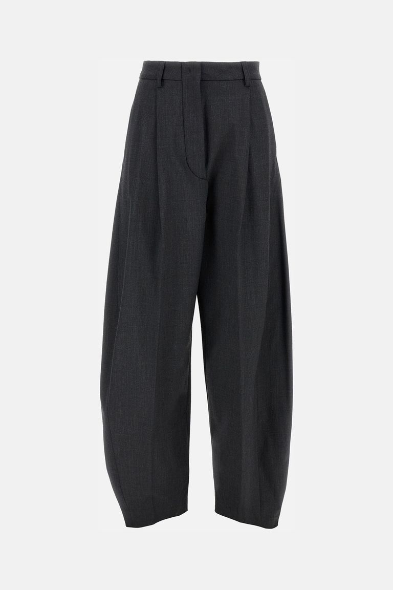 The Latest Tailored Wide Trousers With Pleats In Black