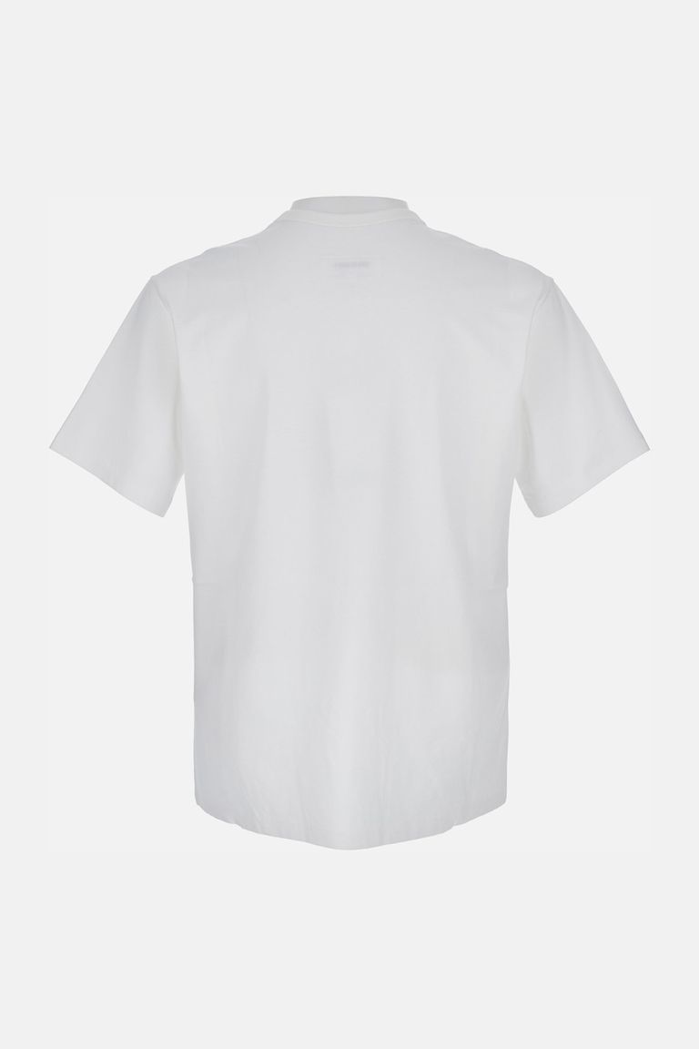 Mm6 Maison Margiela Cotton T-shirt With Number Graphics In White