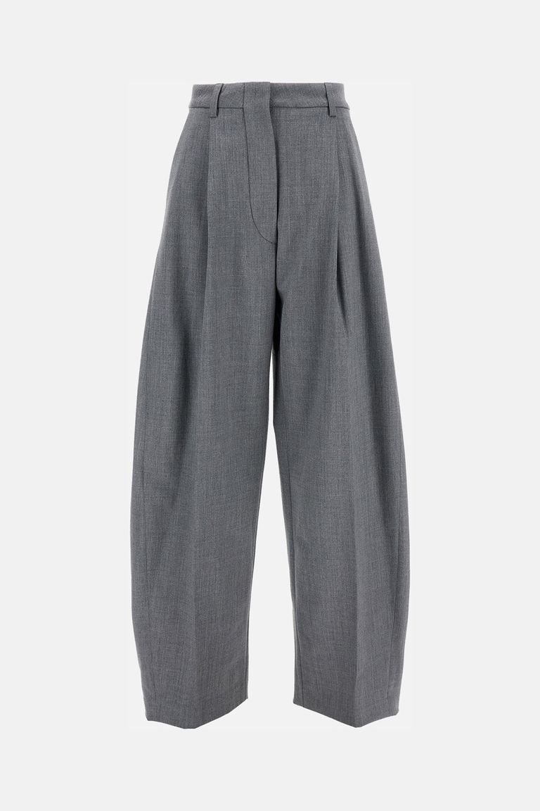 The Latest Wide Trousers With Elegant Pleats In Gray