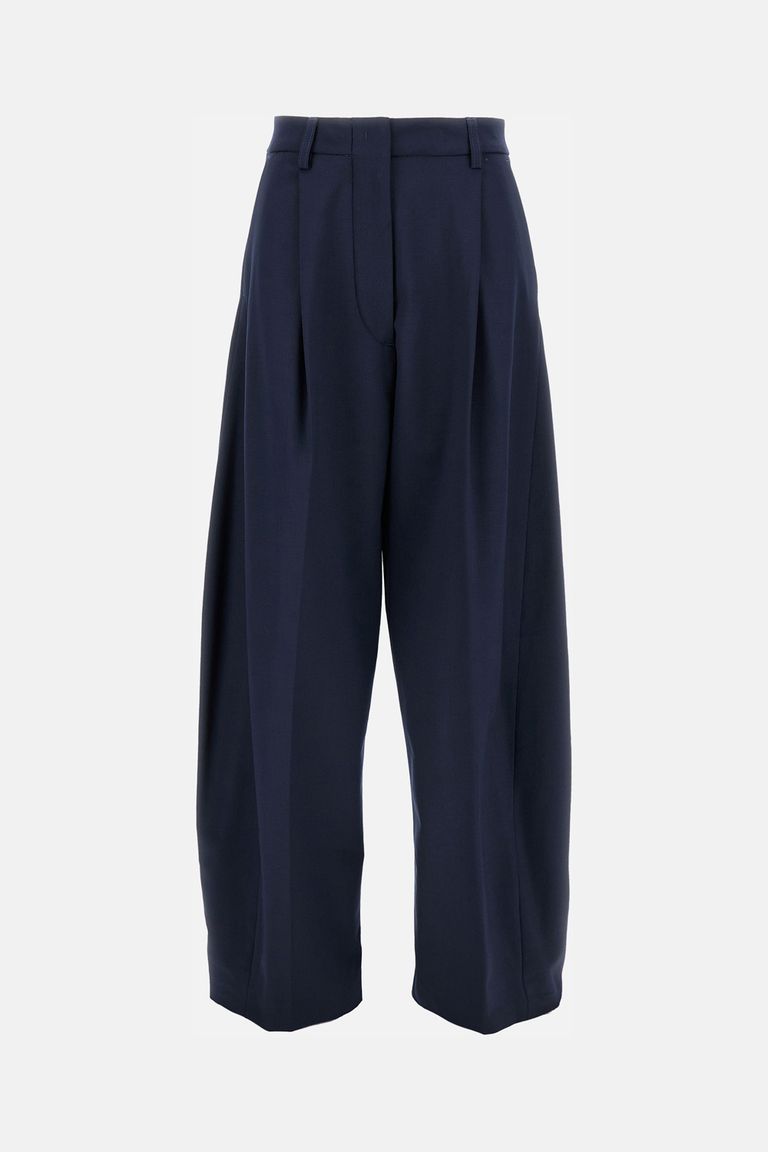 The Latest Wide Trousers With Side Pockets In Blue