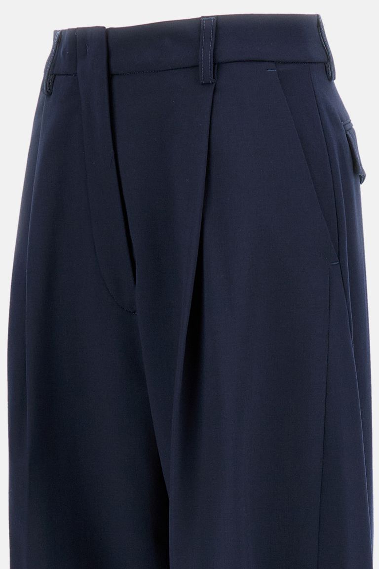 The Latest Wide Trousers With Side Pockets In Blue