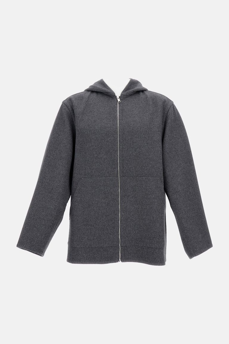 Bottega Veneta Melang Effect Wool Jacket In Gray